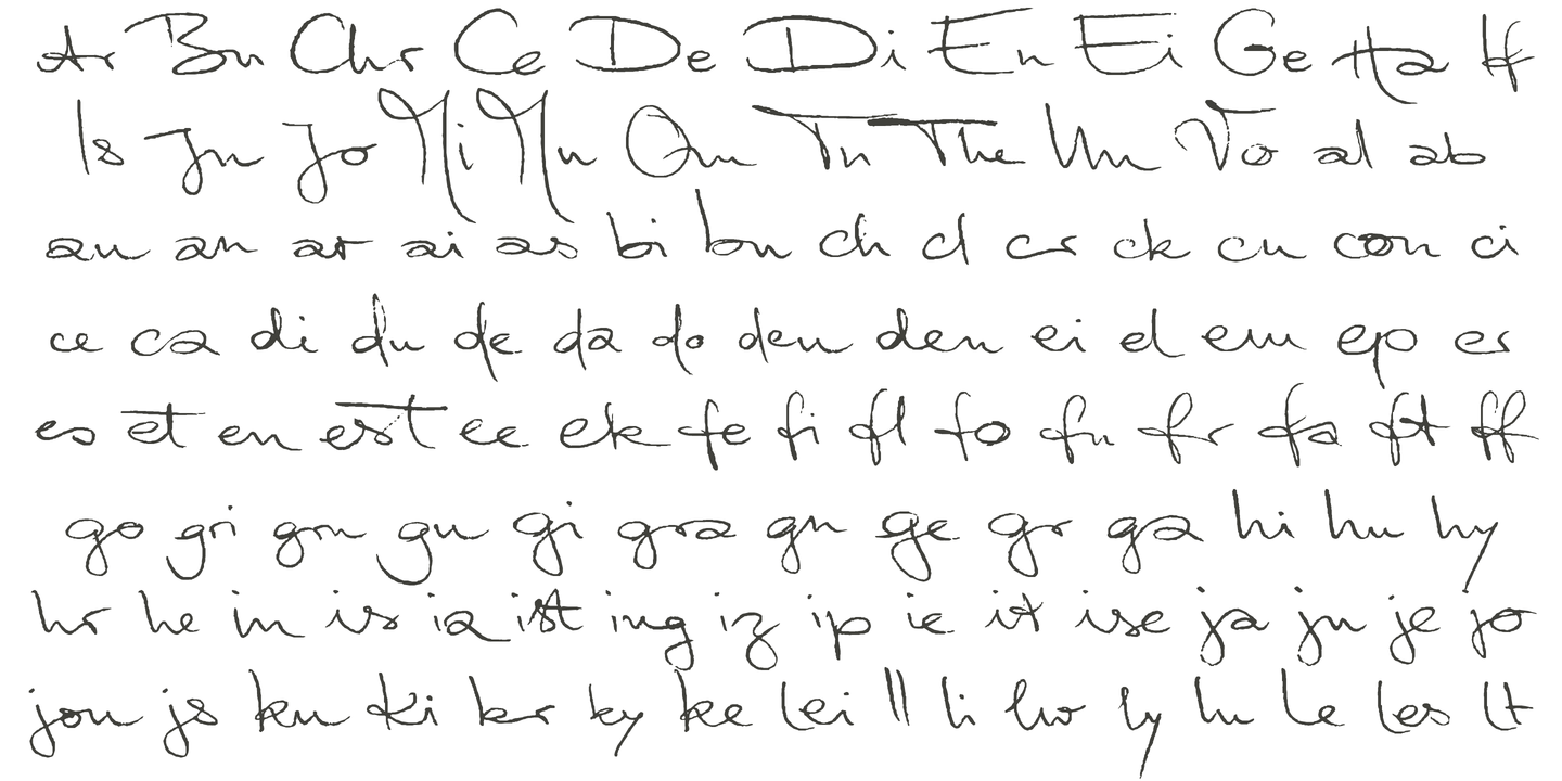 Beispiel einer Marleen Script-Schriftart #5
